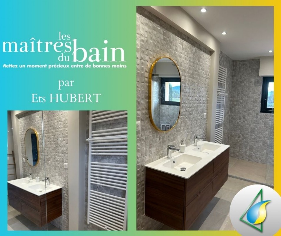 Une bien jolie salle de bain, élégante et raffinée.